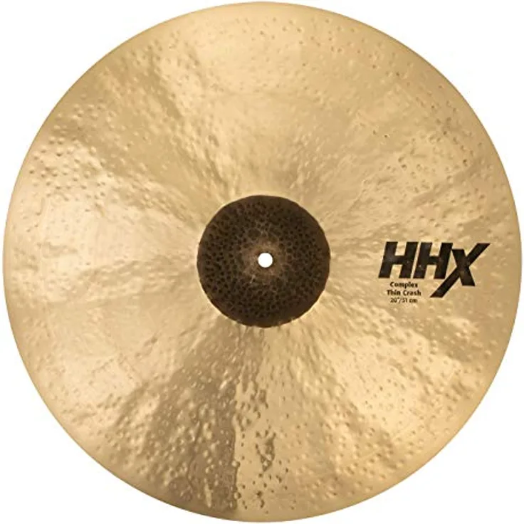 Sabian 20" HHX Complex Thin Crash, B20 Bronze Schlagzeugbecken mit gehämmerter Glocke und warmem Sound