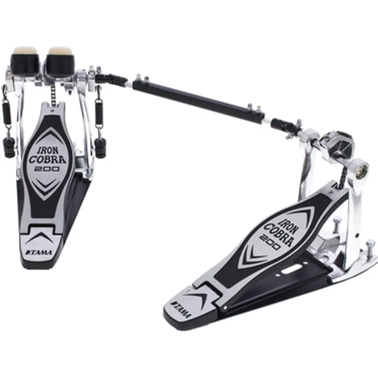 Tama Iron Cobra HP200PTWL, Doppelfußmaschine mit Power Glide Kettenblatt, Links-Version, einstellbare Federspannung und Bodenplatte