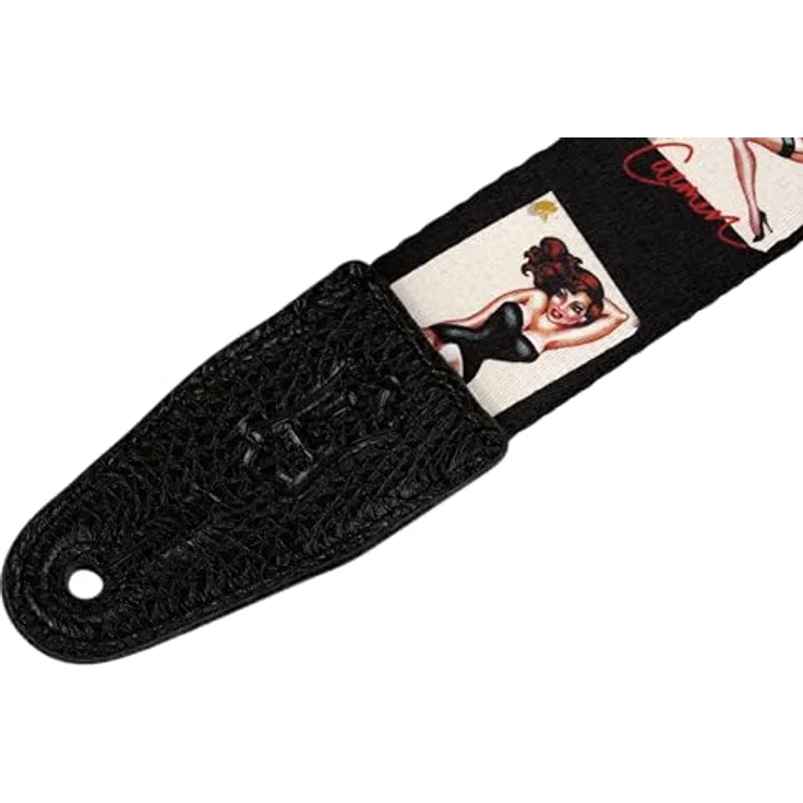 Levys Poly Print Strap 2" Pin Up, Gitarrengurt aus Polyester mit Leder-Endstück, mehrfarbig, verstellbar bis 165 cm – Bild 2