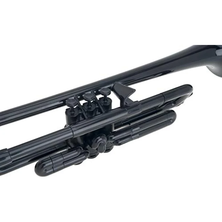 PINSTRUMENTS pTrumpet B Trompete schwarz, Bb-Trompete aus ABS-Kunststoff mit 2 Mundstücken und patentiertem Polymer Mundrohr – Bild 3