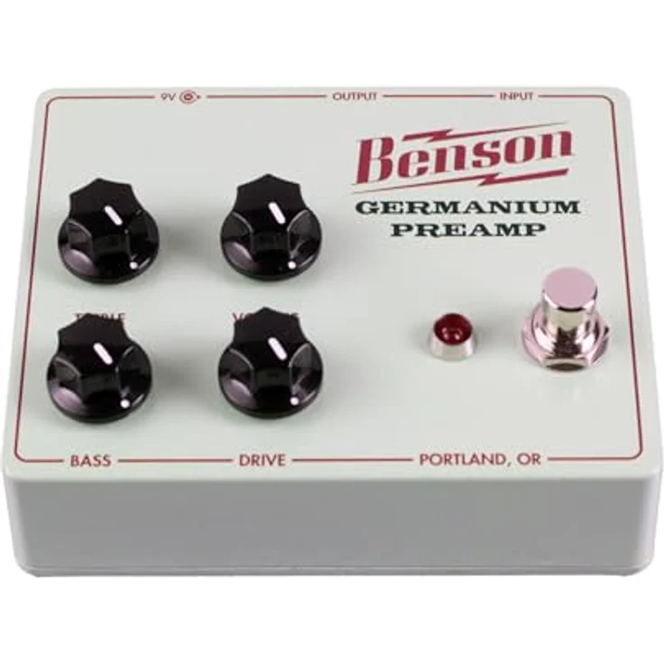 Benson Germanium Preamp, Overdrive-Pedal für E-Gitarre mit Germanium-Gain-Stufe, Made in USA – Bild 4