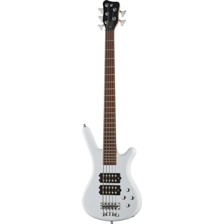 Warwick RB Corvette $$ 5 W HP, 5-Saiter E-Bass in Solid White High Polish mit 2-Band Elektronik und Wenge Griffbrett