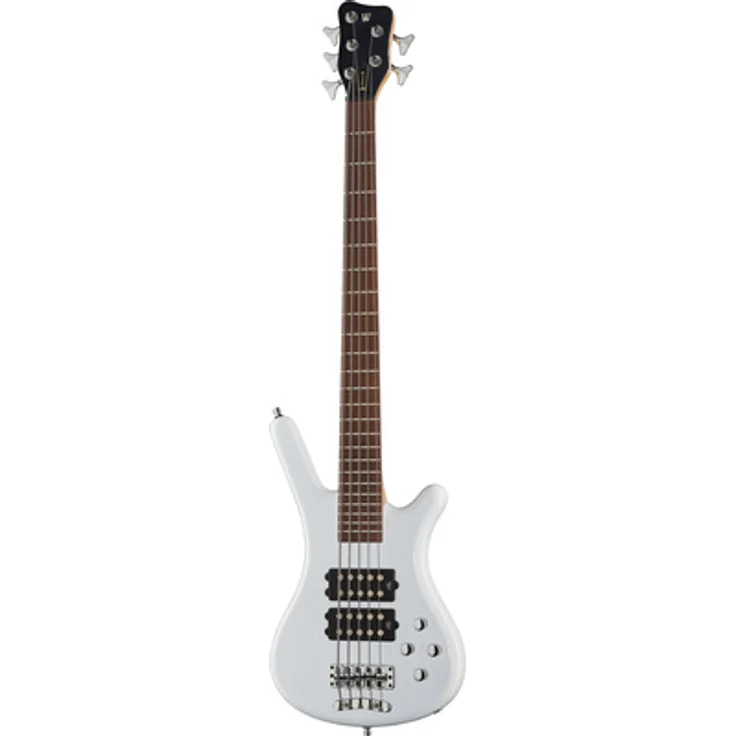 Warwick RB Corvette $$ 5 W HP, 5-Saiter E-Bass in Solid White High Polish mit 2-Band Elektronik und Wenge Griffbrett