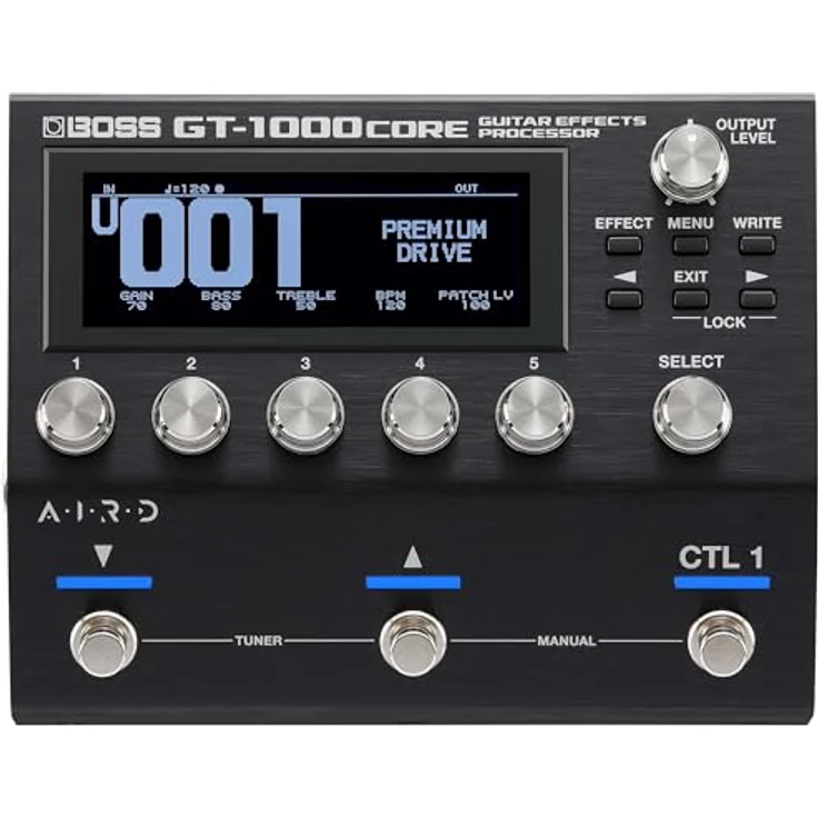 Boss GT-1000CORE, Multi-Effektpedal für E-Gitarre & Bass mit AIRD-Technologie, 24 Effekten und über 140 Verstärkermodellen, kompakt – Bild 1