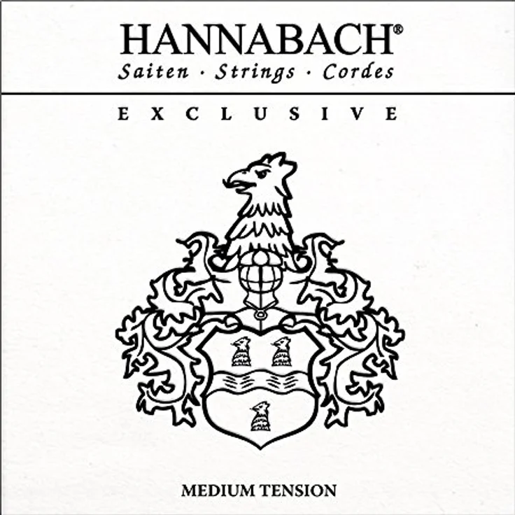 Hannabach Klassikgitarrensaiten Exclusive Serie Medium Tension E6w, Premium Qualität mit kräftigem Sound und schneller Stimmfähigkeit, langlebig