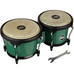 Meinl HB50FG Journey Bongo, Bongos in Forest Green mit 6,5" Macho und 7,5" Hembra, ABS Kunststoff, handselektierte Wasserbüffelfelle