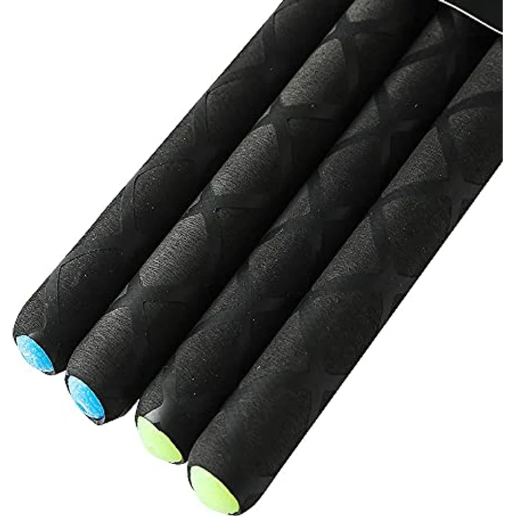 Musfunny Nylon Drumsticks 5A, 2 Paar mit Anti-Rutsch-Griffen aus leichtem Kunststoff, geeignet für Erwachsene, in Grün und Blau – Bild 5