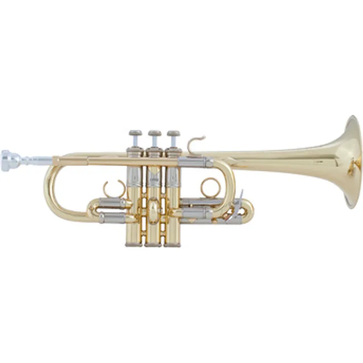 Bach AE190 Artisan Eb-Trumpet, handgehämmertes Messing, Ø 11,74mm Bohrung, Klarlack lackiert, inkl. Deluxe Koffer