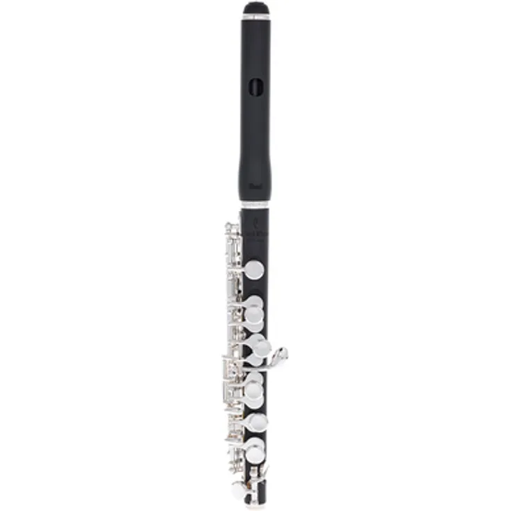 Pearl Flutes PFP-105ES Piccolo Flöte, Grenaditte Korpus mit versilberter Neusilber Mechanik, E-Mechanik, inkl. Zubehör und Koffer