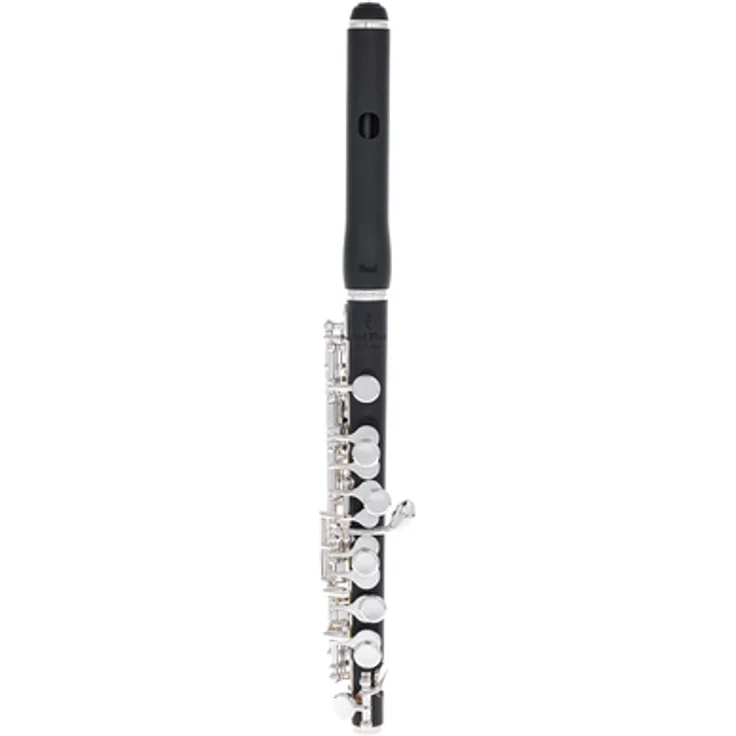 Pearl Flutes PFP-105ES Piccolo Flöte, Grenaditte Korpus mit versilberter Neusilber Mechanik, E-Mechanik, inkl. Zubehör und Koffer