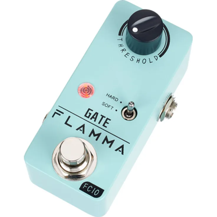 Flamma FC10 Gate, Kompaktes Noisegate-Pedal mit True Bypass und Hard/Soft-Modus, ¼" Mono-Eingang