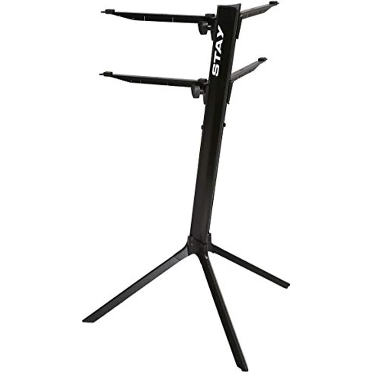 Stay Keyboard Stand Slim Black, stabiler Keyboardständer für 2 Keyboards, max. Höhe 1100 mm, schwarz, inkl. Transporttasche – Bild 2