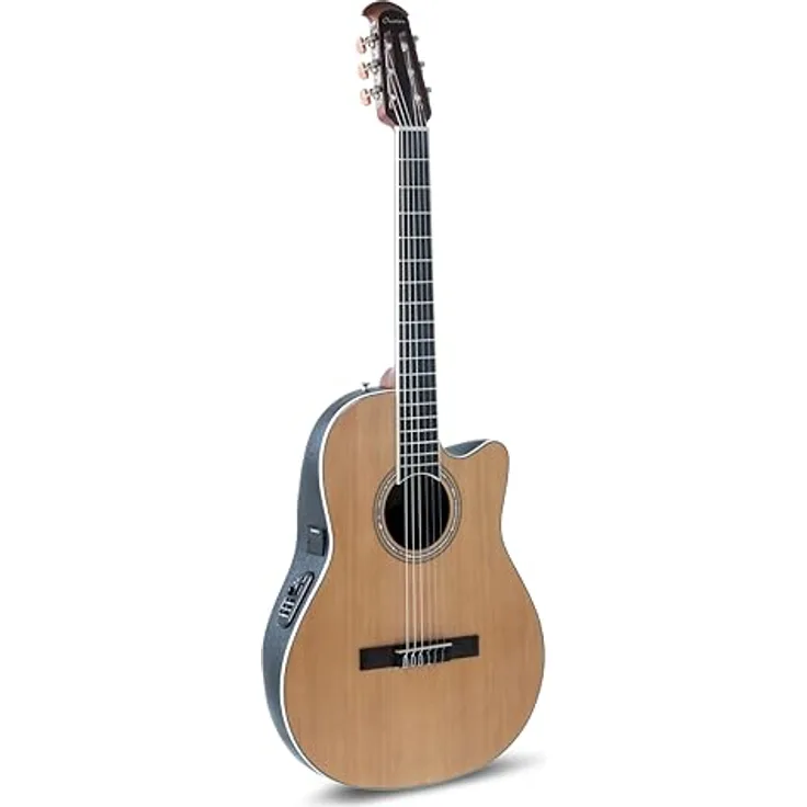 Ovation Celebrity Tradition CS-24C-4-G, E-Akustik Konzertgitarre mit massiver Zederndecke, Cutaway, Naturfinish und Lyracord Korpus