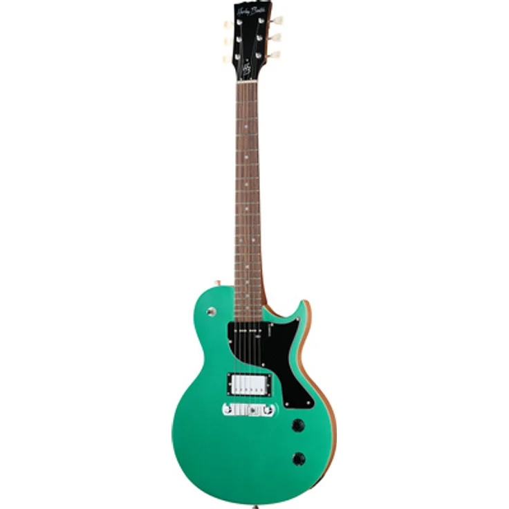 Harley Benton SC Special Hybrid SGM, E-Gitarre in Sherwood Green Metallic Satin, Korpus aus Okoume, inkl. P90 und Humbucker Tonabnehmer