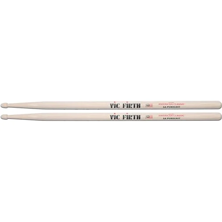Vic Firth 5APG Pure Grit, Drumsticks aus Hickory mit tränenförmigem Kopf, ideal für schwitzige Hände und Rock, Länge 406mm, Durchmesser 14,4mm – Bild 1