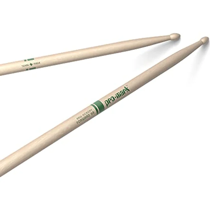 Pro Mark TXR5AW 5A Hickory Drumsticks, ovaler Holzkopf, unbehandelte Oberfläche, 40,64 cm Länge, 1,40 cm Durchmesser – Bild 1