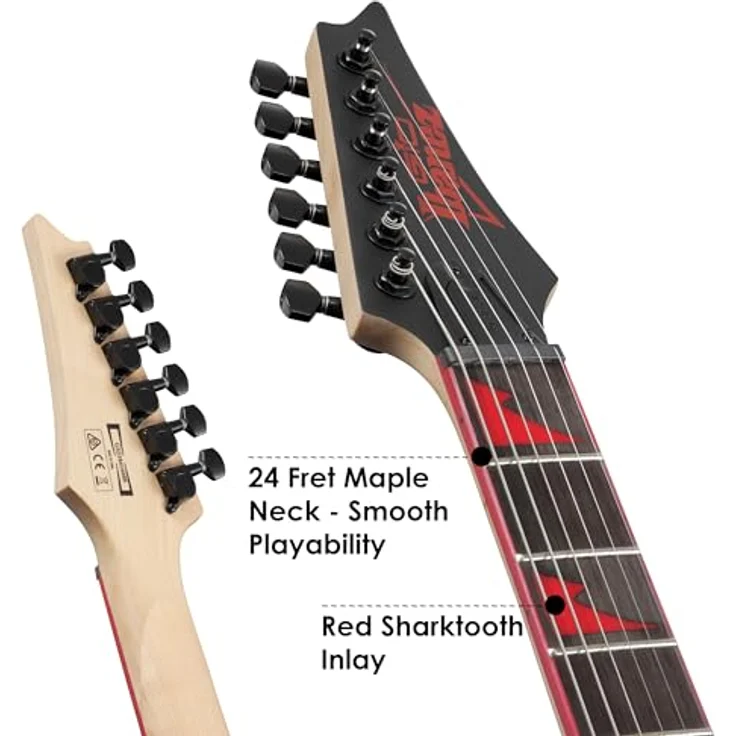 Ibanez Gio GRG131DX-BKF E-Gitarre mit ausgewogener Verarbeitung, Farbe Black Flat – Bild 4
