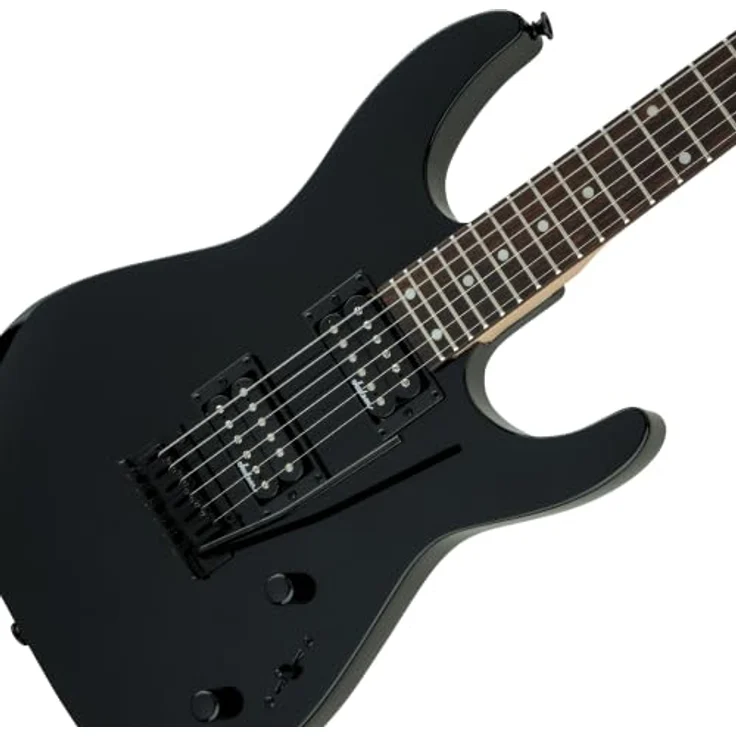 Jackson E-Gitarre JS Series Dinky JS12 AM, Pappel-Korpus, geschraubter Ahornhals, High-Output Humbucker, Gloss Black – Bild 3