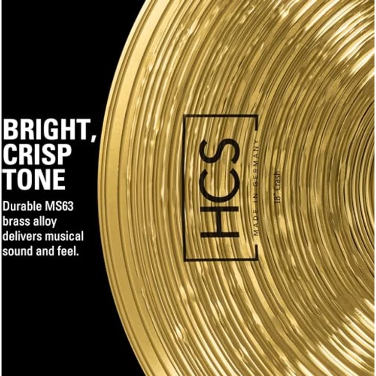 Meinl Cymbals HCS Crash — 18 Zoll Schlagzeugbecken aus Messing, traditionelles Finish, harmonischer Crash-Sound für Anfänger (HCS18C) – Bild 3