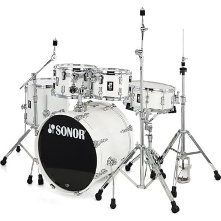 Sonor AQ1 Studio Set PW, Schlagzeugset aus 100% Birkenholz mit 20"x16" Bass Drum, Piano White – Bild 2
