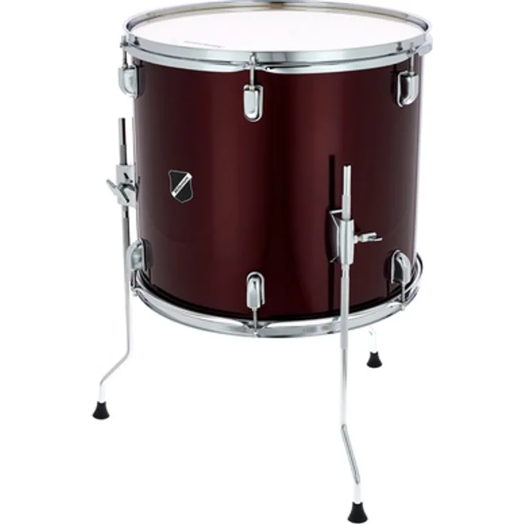Millenium Focus 16"x14" Floor Tom, Tom Tom in Rot mit folienbezogenem Kessel und chrom Hardware
