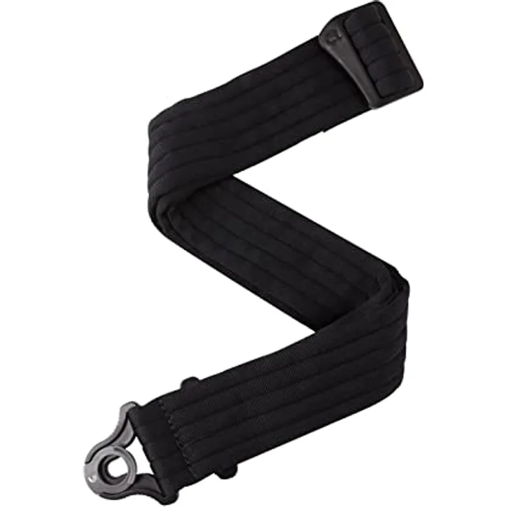 D'Addario Auto Lock Gitarrengurt, Schwarz Gepolsterte Streifen, Schnellverschlusssystem für sichere Nutzung