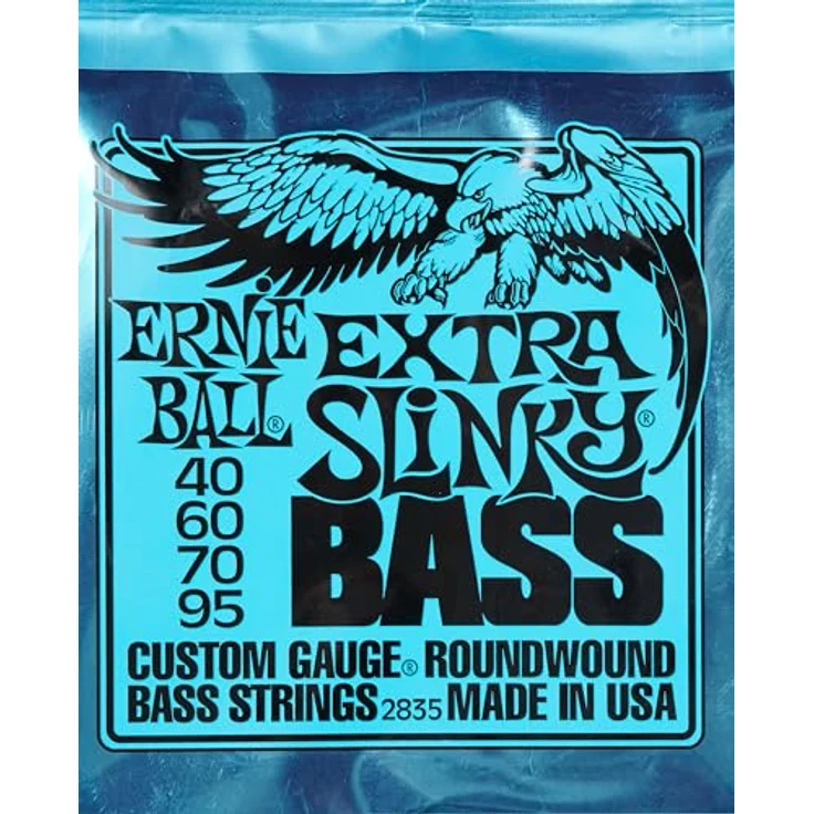 Ernie Ball Extra Slinky Nickel Wound E-Bass-Saiten, Stärke 40-95, satten und ausgewogenen Ton, hergestellt in den USA – Bild 3