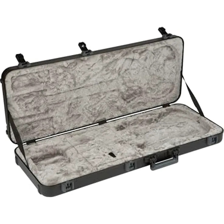 Fender Deluxe Molded Strat/Tele Case, Gitarrenkoffer für Stratocaster/Telecaster, ATA Polyethylen, TSA Verriegelung, 105 x 41 x 12 cm