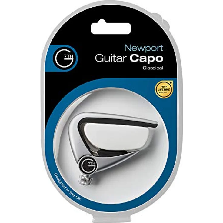 G7th Newport Klassik Kapodaster Chrom – Leichtes Design mit verstellbarer Spannung und schützenden Silikonpolstern – Ideal für klassische und Flamenco-Gitarren – Bild 3