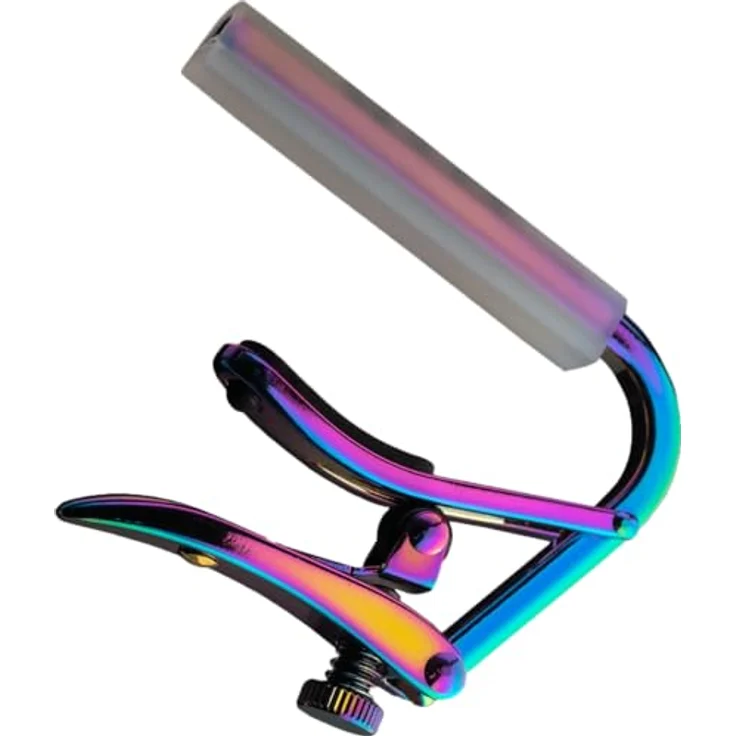 Shubb C2P Capo, Kapodaster für klassische Nylon-Gitarre, schwere Messing-Ausführung, ergonomischer Hebel, Royale "Paua Pearl" – Bild 4