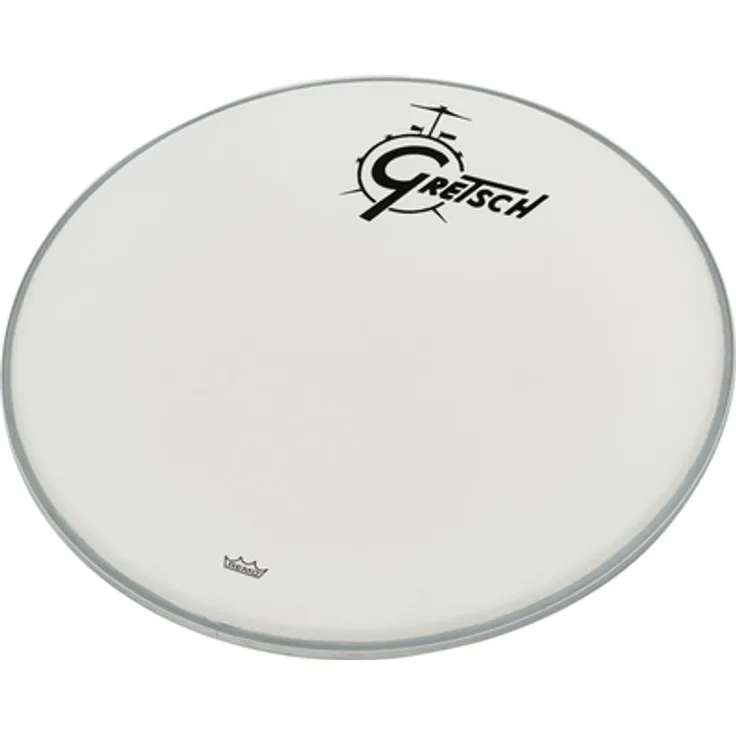 Gretsch Drums 20" Bass Drum Head, Weiß mit Gretsch Logo, einlagig, ohne Loch