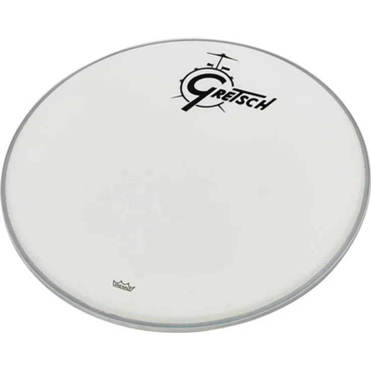 Gretsch Drums 20" Bass Drum Head, Weiß mit Gretsch Logo, einlagig, ohne Loch
