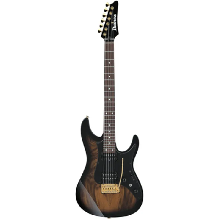 Ibanez AZ41P1EW-NGT, E-Gitarre mit ST-Style, Korpus aus amerikanischer Linde, Decke aus englischer Walnuss, Natural Gray Burst