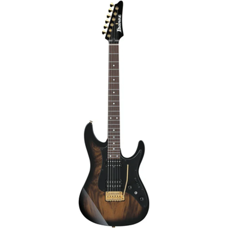 Ibanez AZ41P1EW-NGT, E-Gitarre mit ST-Style, Korpus aus amerikanischer Linde, Decke aus englischer Walnuss, Natural Gray Burst