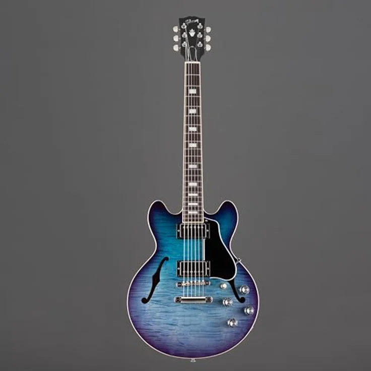 Gibson ES-339 Figured Blueberry Burst, Semi Hollow E-Gitarre mit geflammtem Ahorn Korpus, Mahagoni Hals und 57 Classic Humbucker – Bild 2