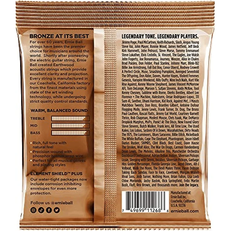 Ernie Ball Earthwood Phosphor Bronze 3550, Gitarrensaiten Set für Westerngitarre, 3er Pack, 010-050 – Bild 2