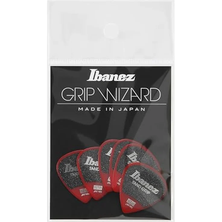 Ibanez PPA16HSG-RD Pick Set, Original Grip Wizard Plektrum Set, 6 Stück, heavy, rot, 1,00 mm – Bild 1