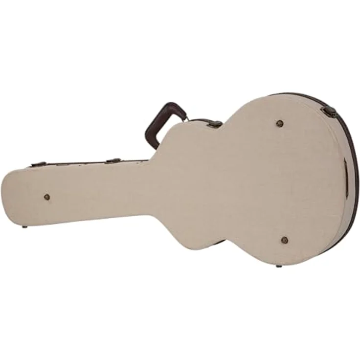 Gator Journeyman Semi-Hollow, Gitarrenkoffer für Semi Hollow E-Gitarre, Beige/Braun mit antiken Messingbeschlägen und blauen Knautschsamt-Innenfutter – Bild 12
