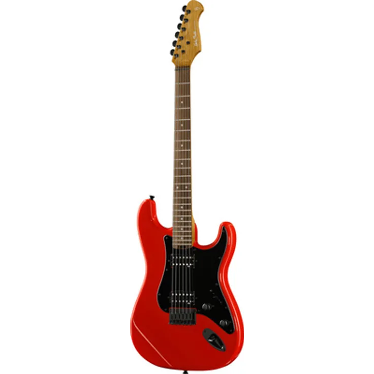 Harley Benton ST-Modern HH Radiant Red, E-Gitarre mit amerikanischem Erlekorpus, geröstetem Ahornhals und Alnico5 Humbuckern