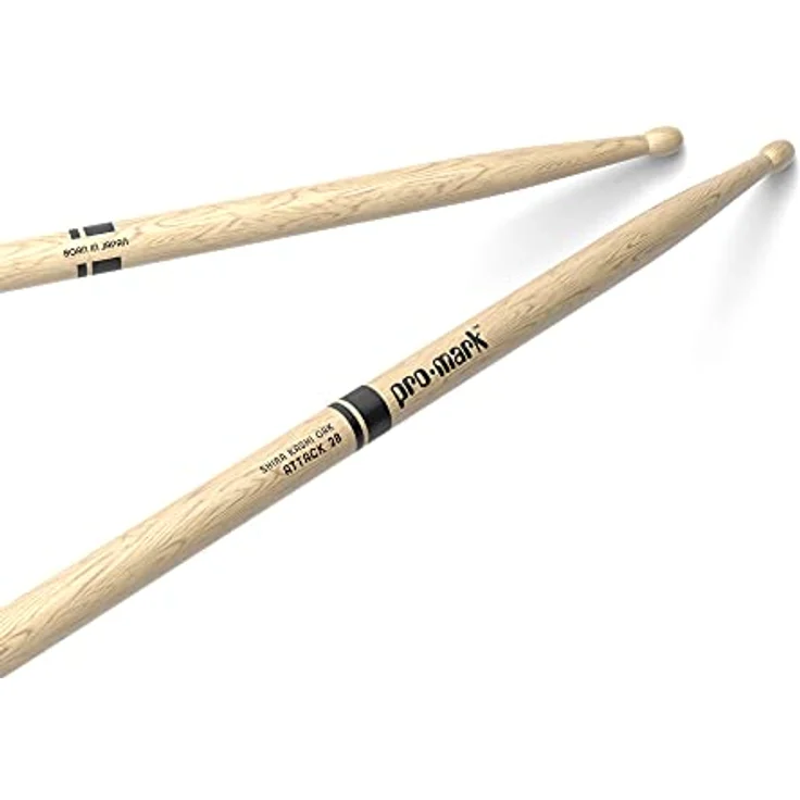 Pro Mark PW2BW 2B Classic Attack, Drumsticks aus japanischem Eichenholz, ovaler Holzkopf, 40,64 cm lang, 1,60 cm Durchmesser – Bild 1