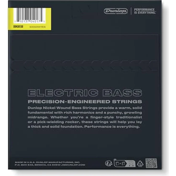 Dunlop Standard Series Nickel Wound E-Bass Saitensatz 6 Saiten Long Scale 30-130, vernickelter Stahl, präzise gefertigt in den USA – Bild 7