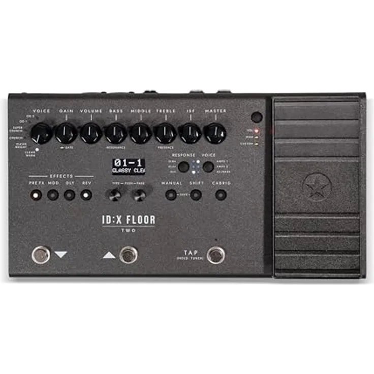 Blackstar IDX:Floor Two, Gitarren-Multieffektpedal mit 3 Röhrenemulationen und über 35 editierbaren Effekten, Schwarz
