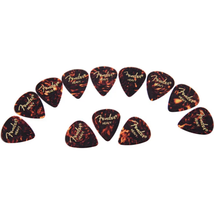 Fender Classic Celluloid Pick Set, Heavy, 12er Set, klassische 351 Form