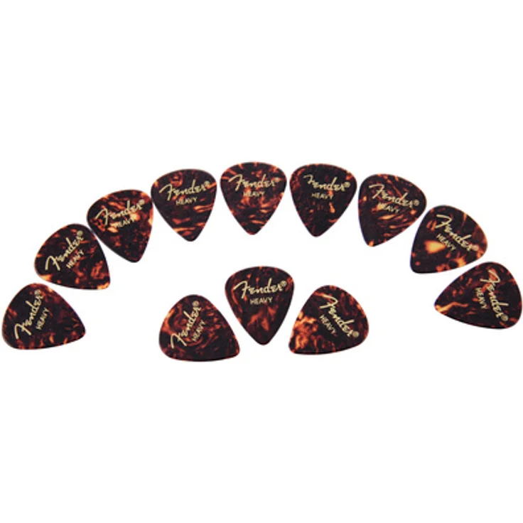Fender Classic Celluloid Pick Set, Heavy, 12er Set, klassische 351 Form
