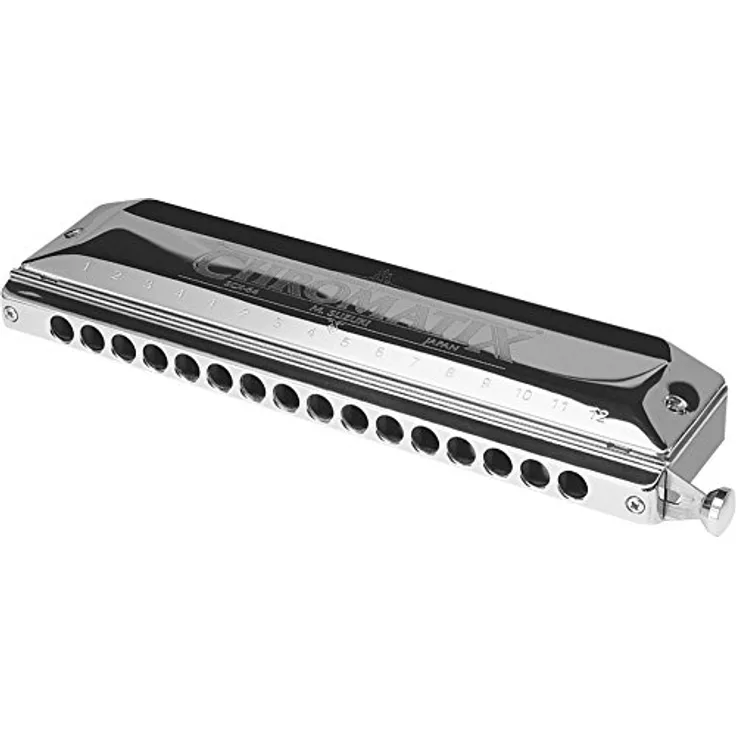 Suzuki SCX-48 Chromatix A, Chromatische Mundharmonika mit 12 Kanzellen und 48 Stimmzungen, ABS Kunststoffgehäuse, verchromte Messingdeckelplatten, inkl. Etui