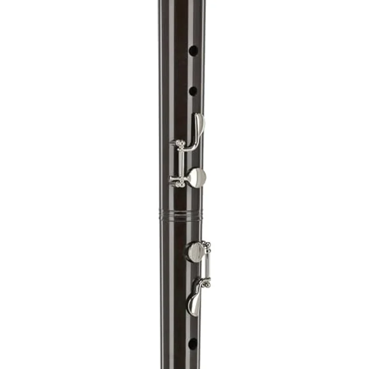 Aulos 533B Symphony Bass Recorder, barocke Griffweise, gebogener Windkanal, 4 Klappen, elfenbeinfarbige Komponenten, dunkelbrauner Korpus, inkl. Tasche – Bild 5