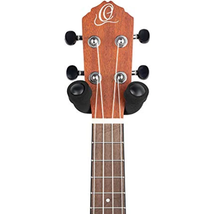 Ortega OUH-1 Ukulele Wandhalterung, anschraubbare Wandbefestigung mit gepolstertem Bügel und Holzplatte aus Echtholz – Bild 3