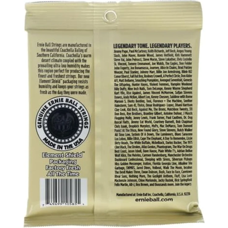 Ernie Ball Earthwood Custom Light 80/20 Bronze Saiten für Akustikgitarre, Stärke 11.5-54, heller Klang mit hervorragender Projektion – Bild 3