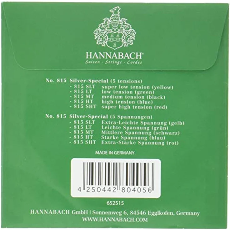 Hannabach Saiten für Klassikgitarre Serie 815 A5 Low Tension Silver Special, nickelfreie Gitarrensaiten für unverfälschten Klang, Made in Germany – Bild 2