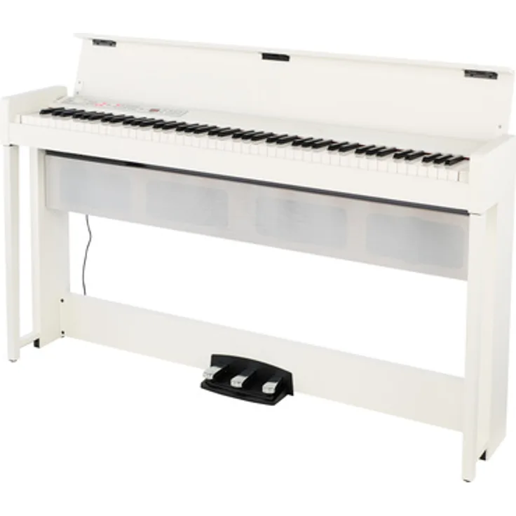 Korg C1 Air WH, Digitalpiano mit 88 Tasten RH3 Tastatur, 30 Sounds und Bluetooth, weiß matt
